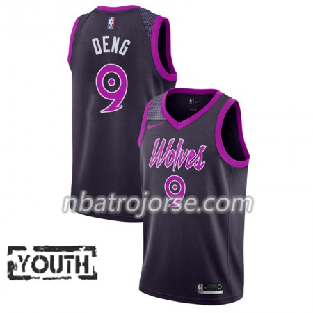 Barn Minnesota Timberwolves Tröja Luol Deng 9 2018-19 Nike City Edition Lila Swingman